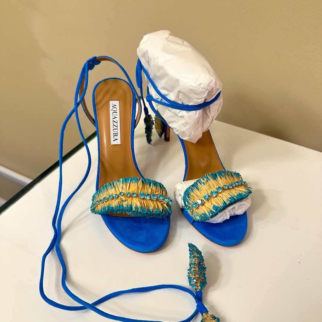Brand New Aquazzura Isla Sandal 85 Size 35